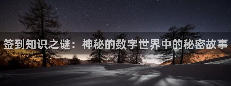 80小说网官网：签到知识之谜：神秘的数字世界中的秘密故事